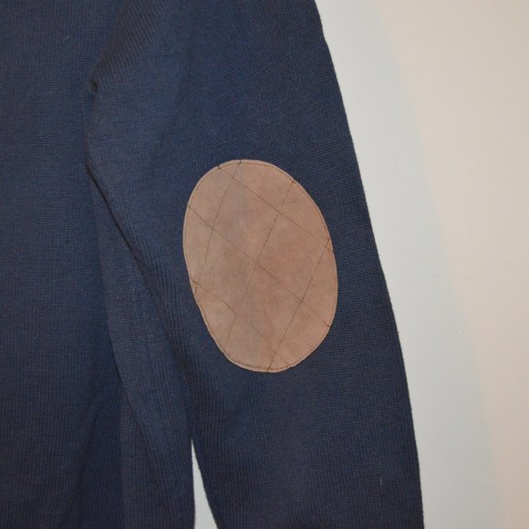 Vineyard Vine's 1/4 Zip w. Suede Elbows - Picture 4 of 4